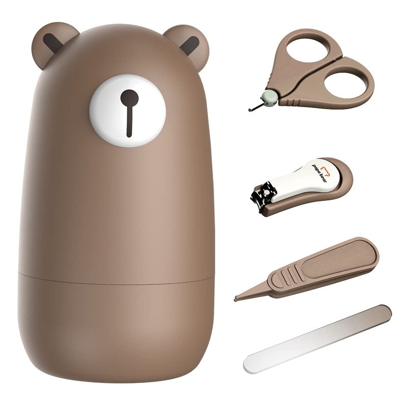 PapaBear Baby Nail Clippers Set with Cute Case, Infant Fingernail and Toenail File Kit for Newborn Manicure and Pedicure, New Mom Grooming Gift - Image 1